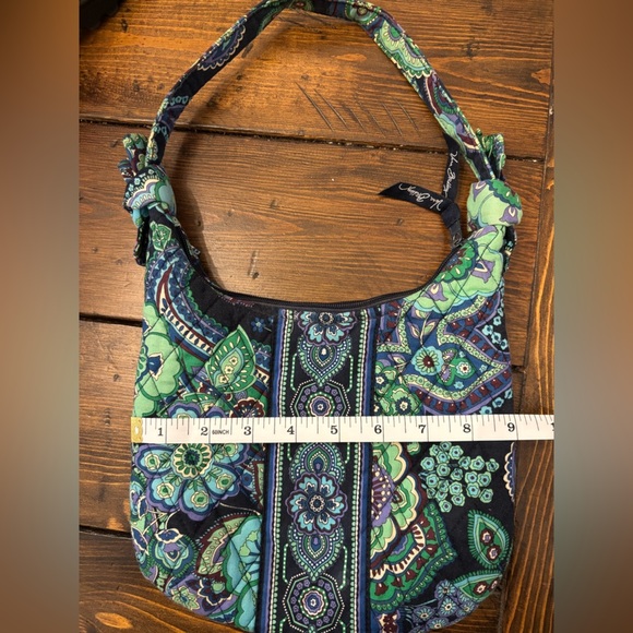 Vera Bradley Blue Rhapsody Floral Print Hand Bag Retired Pattern - Picture 9 of 9